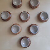 Set of 8 vintage sandstone coquetiers