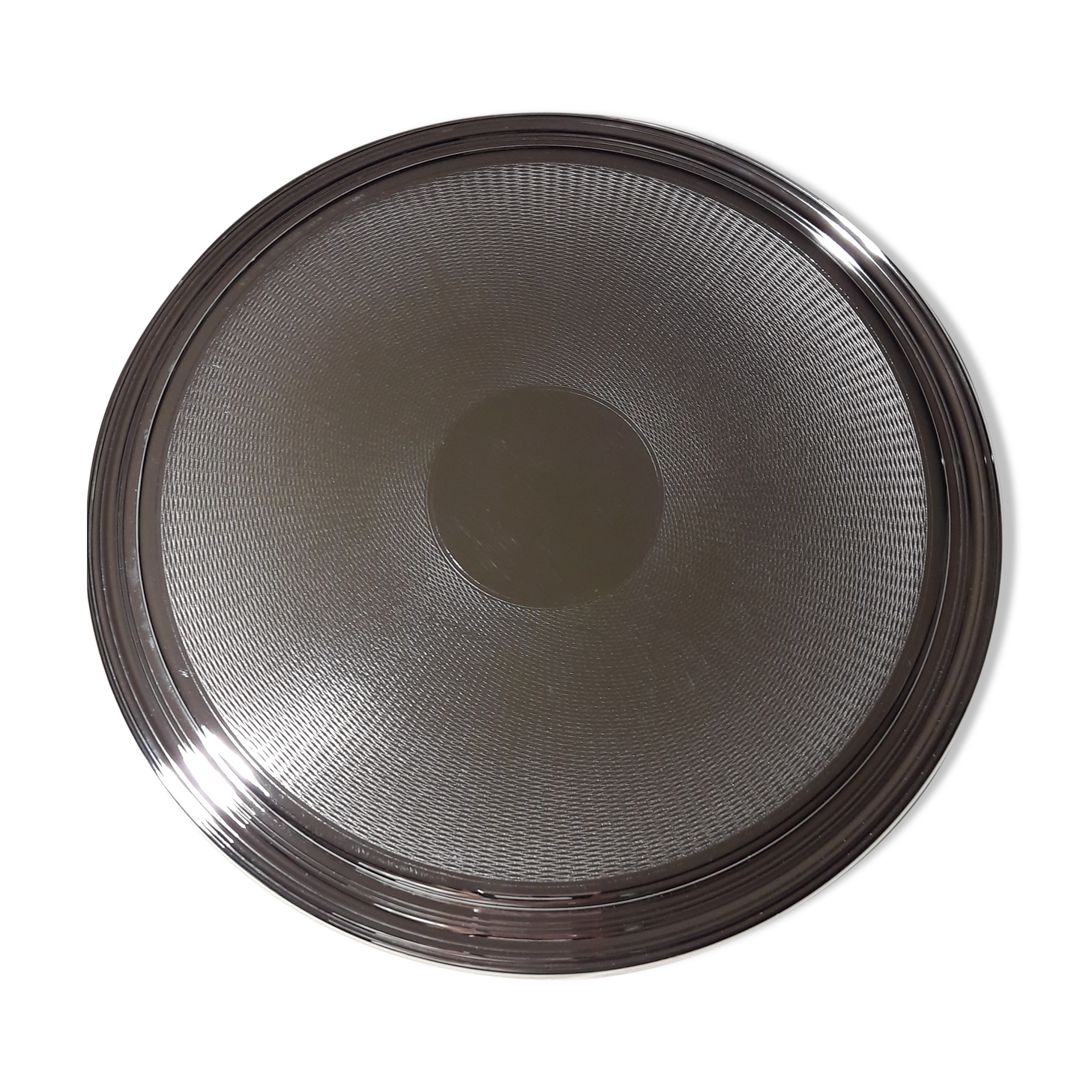 Bedles of plate Christofle silver metal model Guilloche