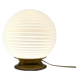 Lampe de table italienne vintage des années 70 avec globe en verre tourbillonnant et base en laiton