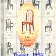 Set of 4 THONET chairs No. A 738 from 1920, caned - bistro -