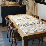Table de ferme carreaux de ciments