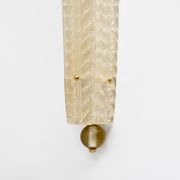 Pair of Art Deco Style Brass and Murano Glass Gold Graniglia Sconces