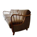 Canapé vintage en bois / canapé-lit / canapé