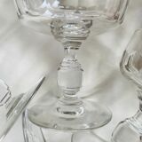 5 coupes à champagne en cristal