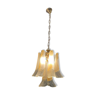 Italian Murano Glass Feather Pendant Lamp