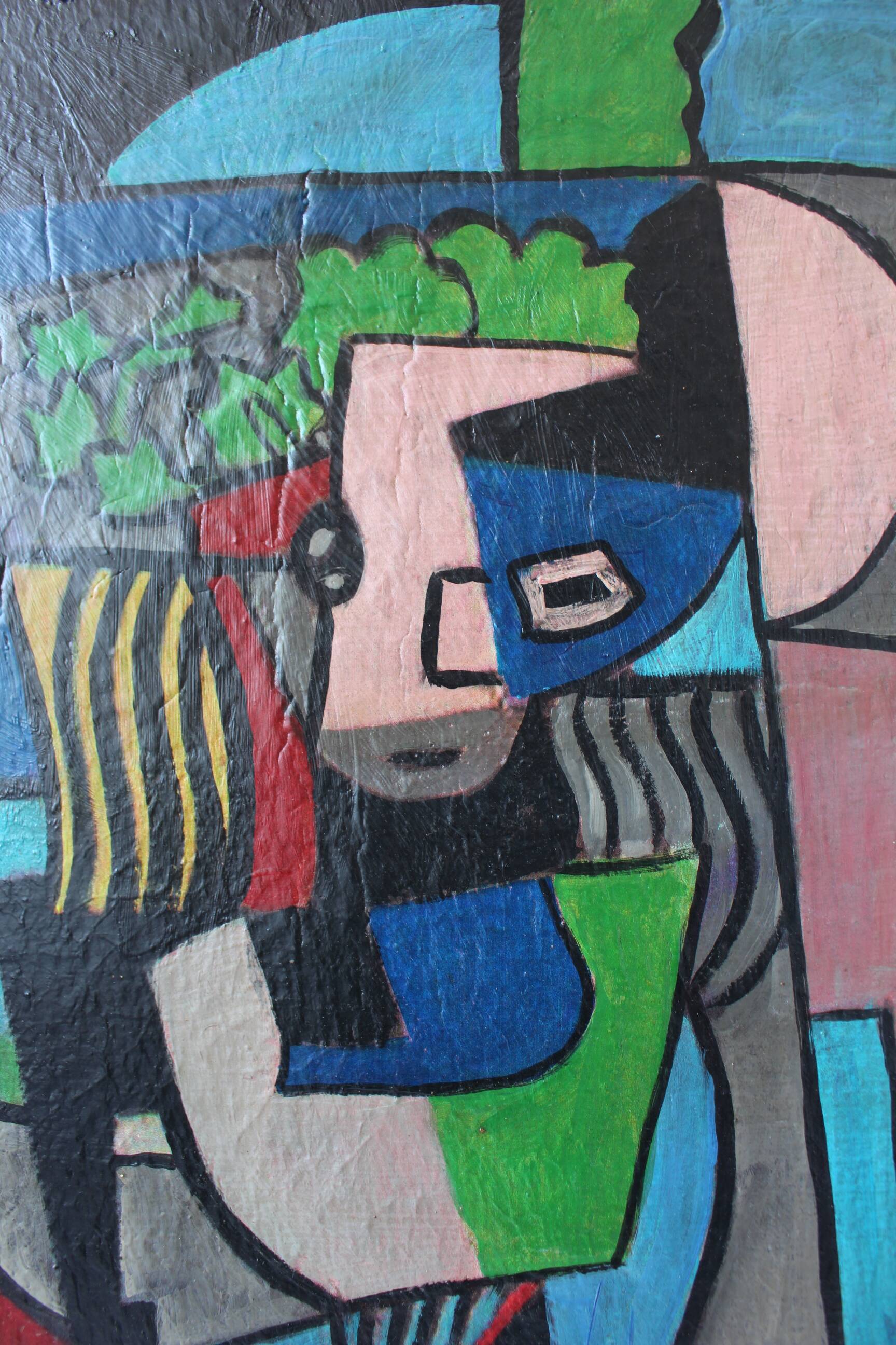 Tableau de la période bleue – Portrait de femme, d'après Pablo Picasso
