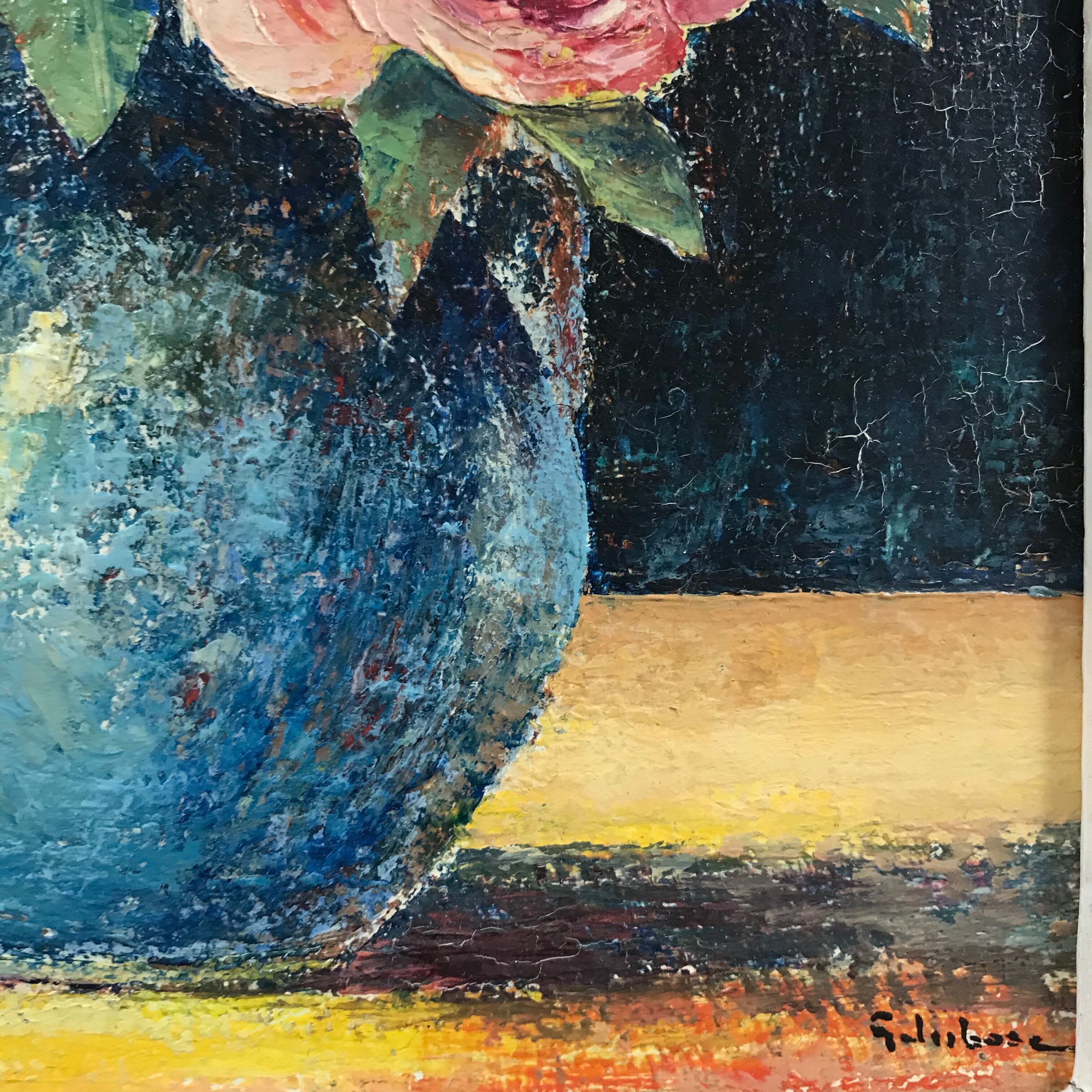 Painting bouquet of roses