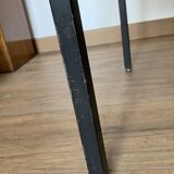 Chaise skaï vert et métal