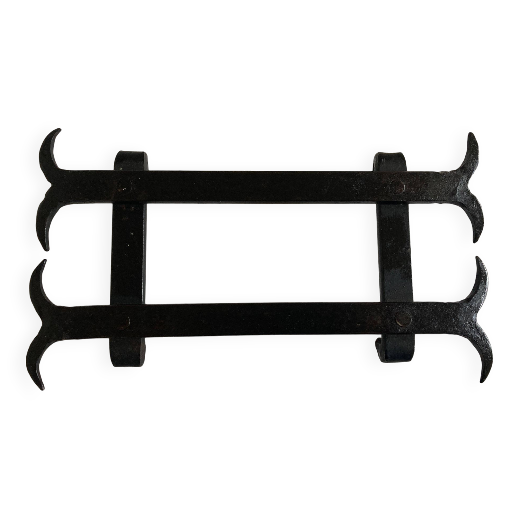 Riveted wrought iron trivet dlg Atelier Marolles 1960