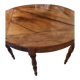 Antique half-moon walnut round table