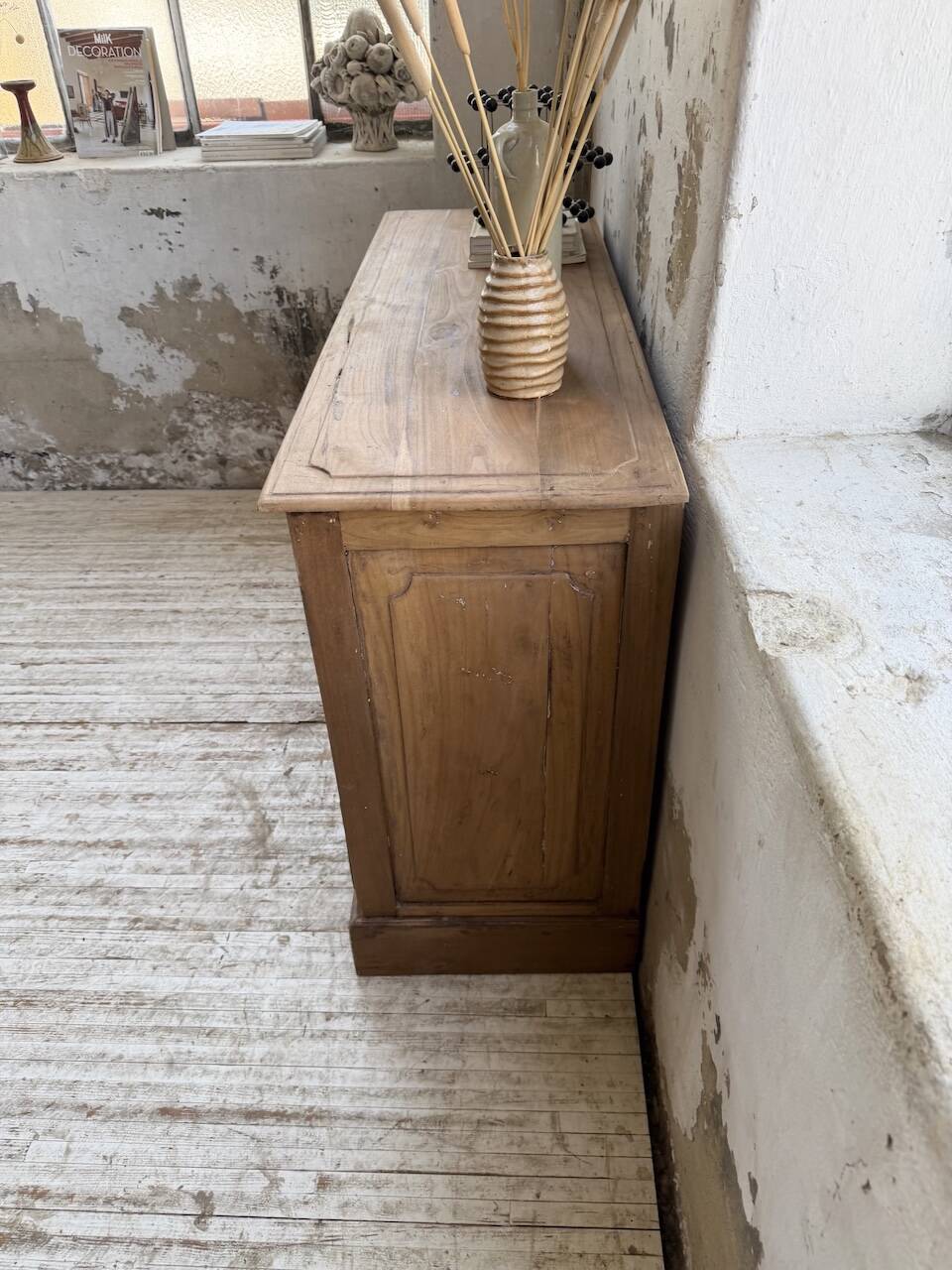 Grainetier meuble de métier en noyer 1950