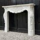 Louis XV style fireplace in Carrara marble, circa 1980.
