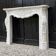 Louis XV style fireplace in Carrara marble, circa 1980.