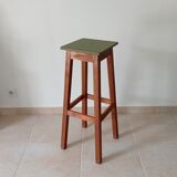 Vintage solid wood high stool
