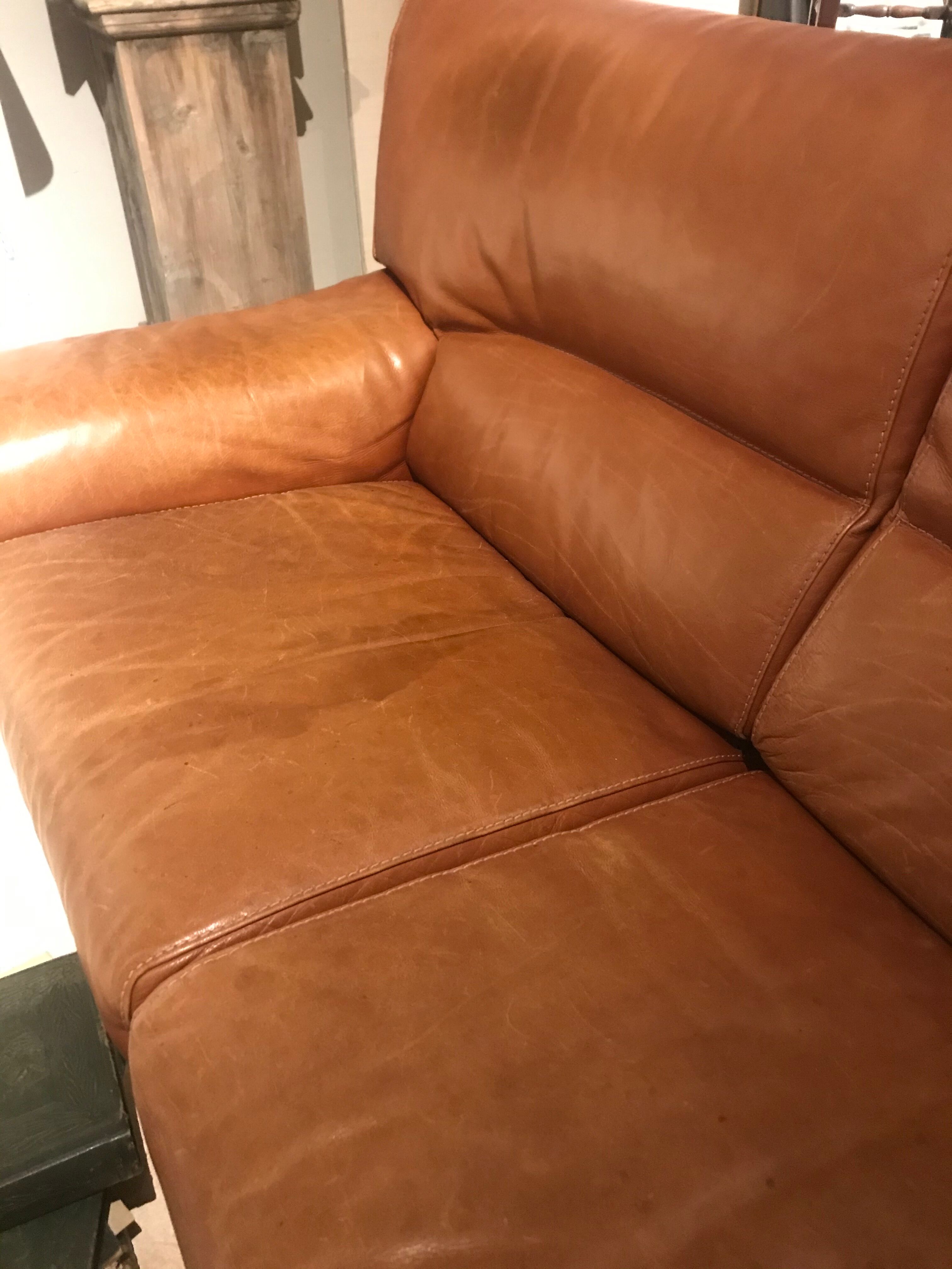 Roche & Bobois leather lounge set