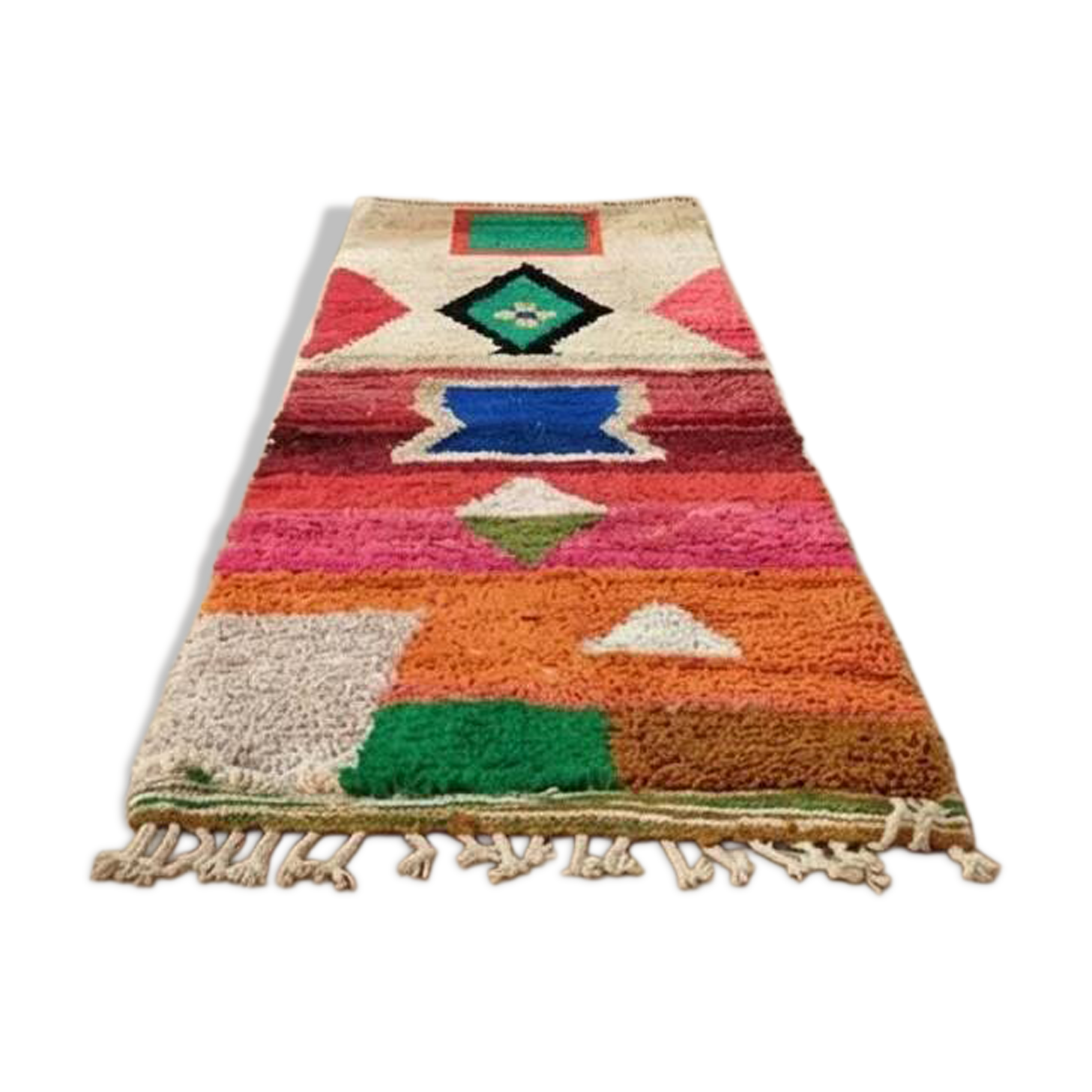 Colourful Berber hallway rug 75 x 280 cm