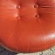 Pair of Luigi Colani armchairs - 9900 Easy Chair - orange leather - vintage -