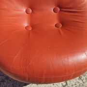 Pair of Luigi Colani armchairs - 9900 Easy Chair - orange leather - vintage -