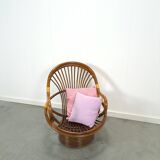 Rotan manou draai stoel