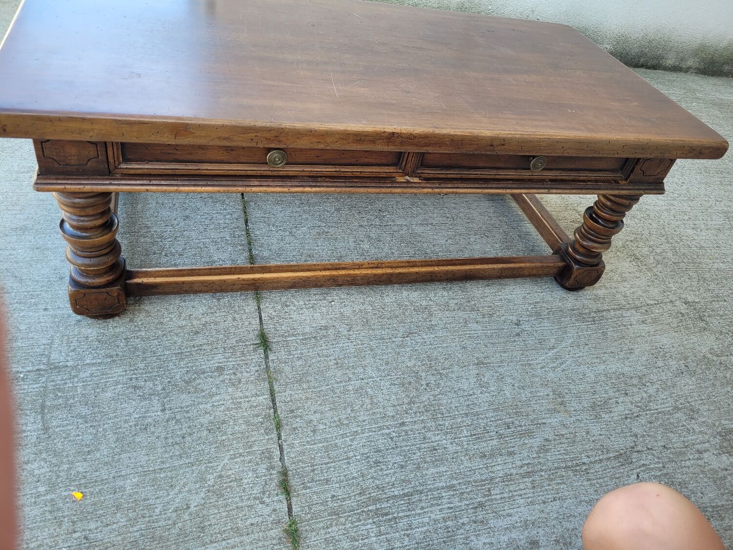 Solid oak coffee table