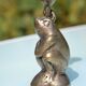 3 animal-shaped bronze candlesticks