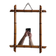 Turned wooden mirror in imitation of bamboo, from the 40s-50s, 43 x 57 cm