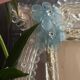 Miroir rectangulaire en verre de Murano aux fleurs bleues – Années 50
