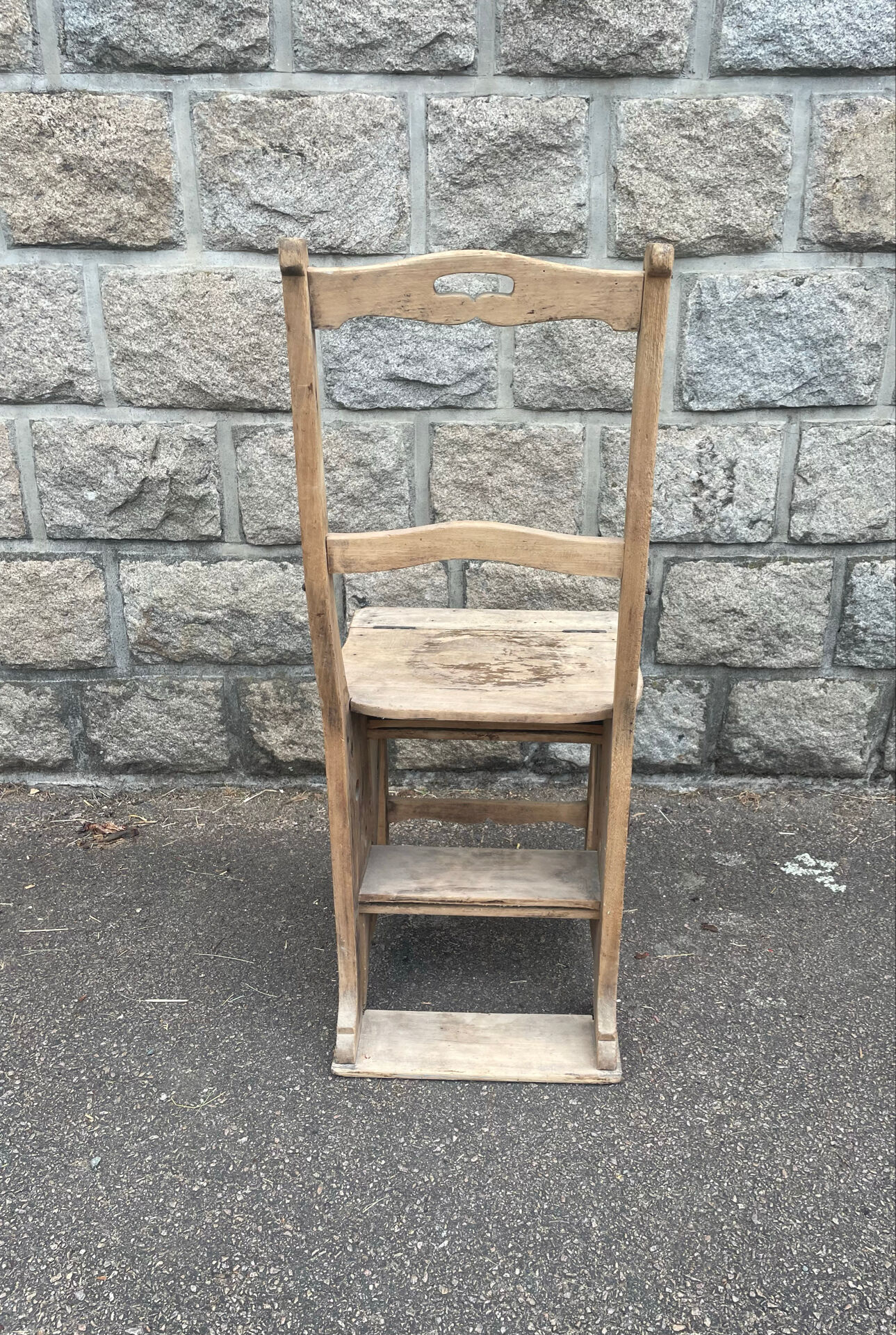 Antique wooden step stool