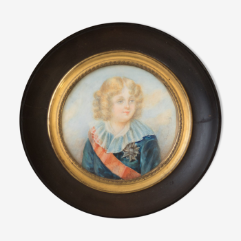 Miniature portrait of Napoleon II called "the eagle" at the end of 19th century