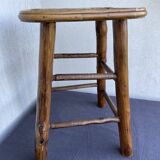Chestnut and bamboo stool