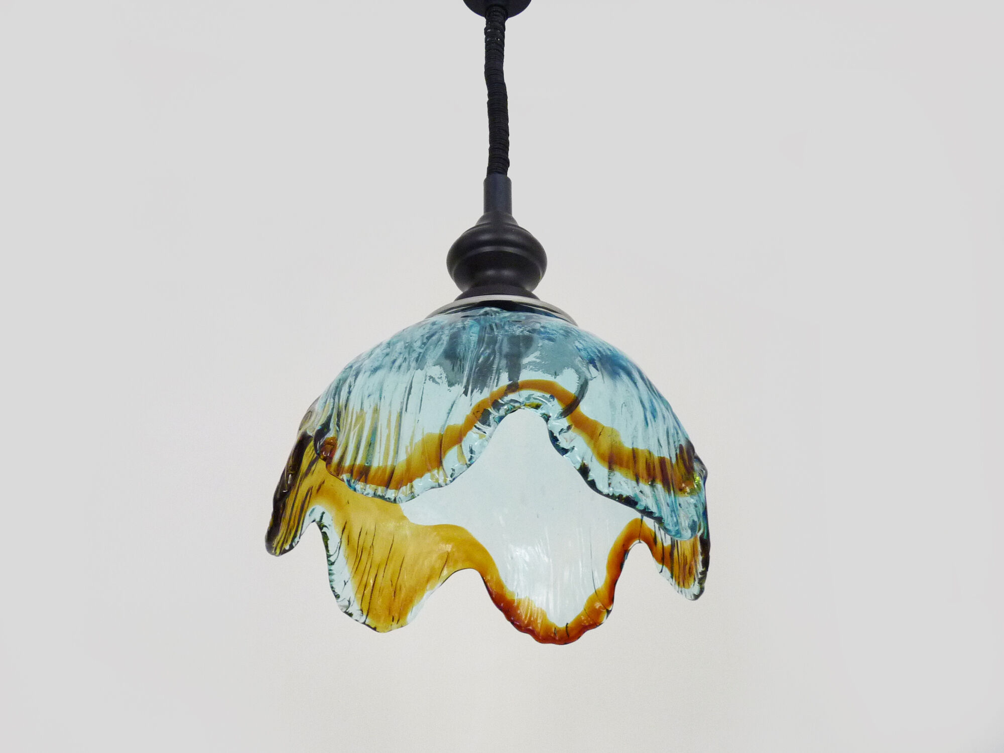 Vintage hanging lamp in blown Murano glass. 70s
