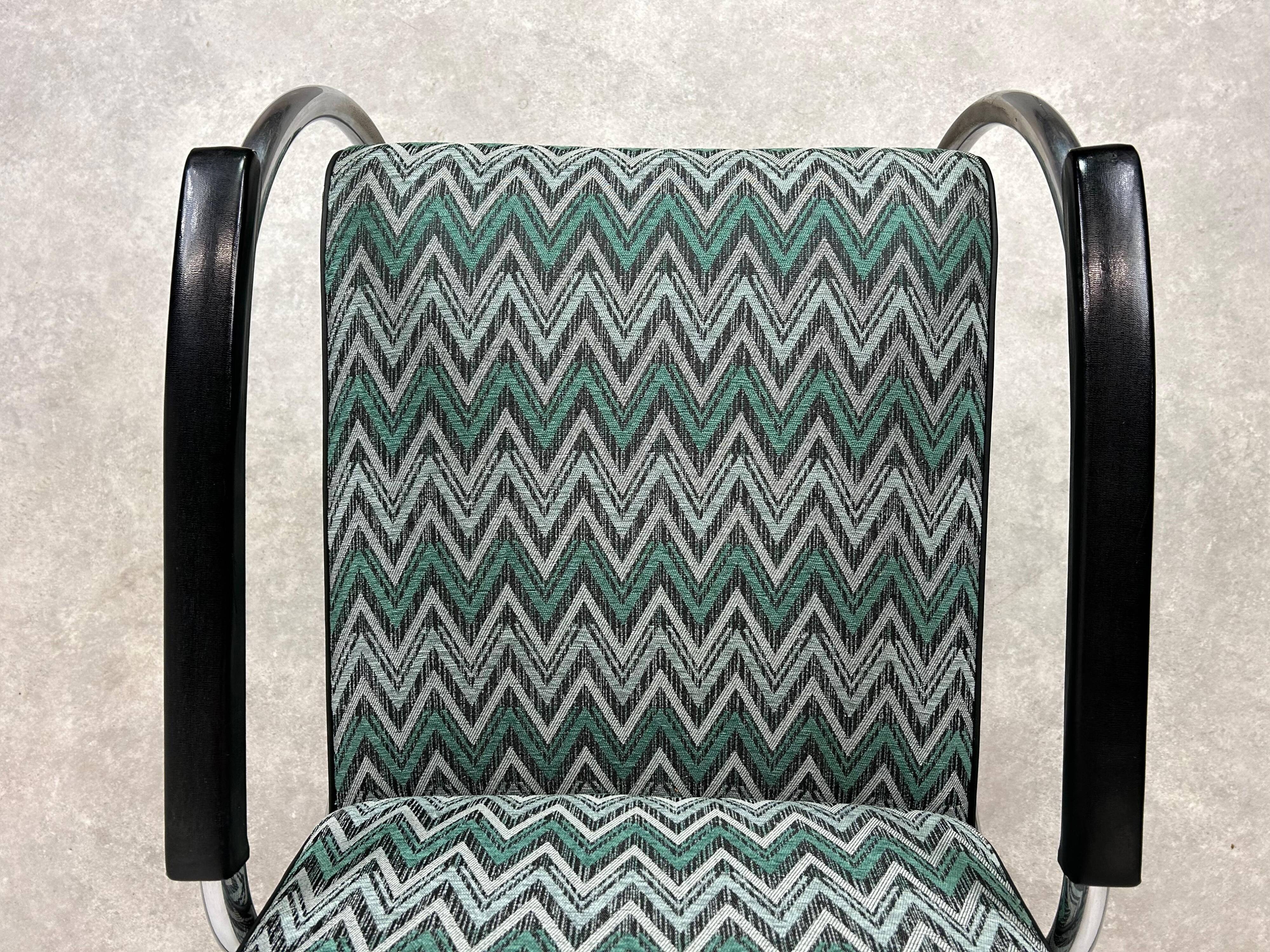 Tubular steel armchair by Tubax