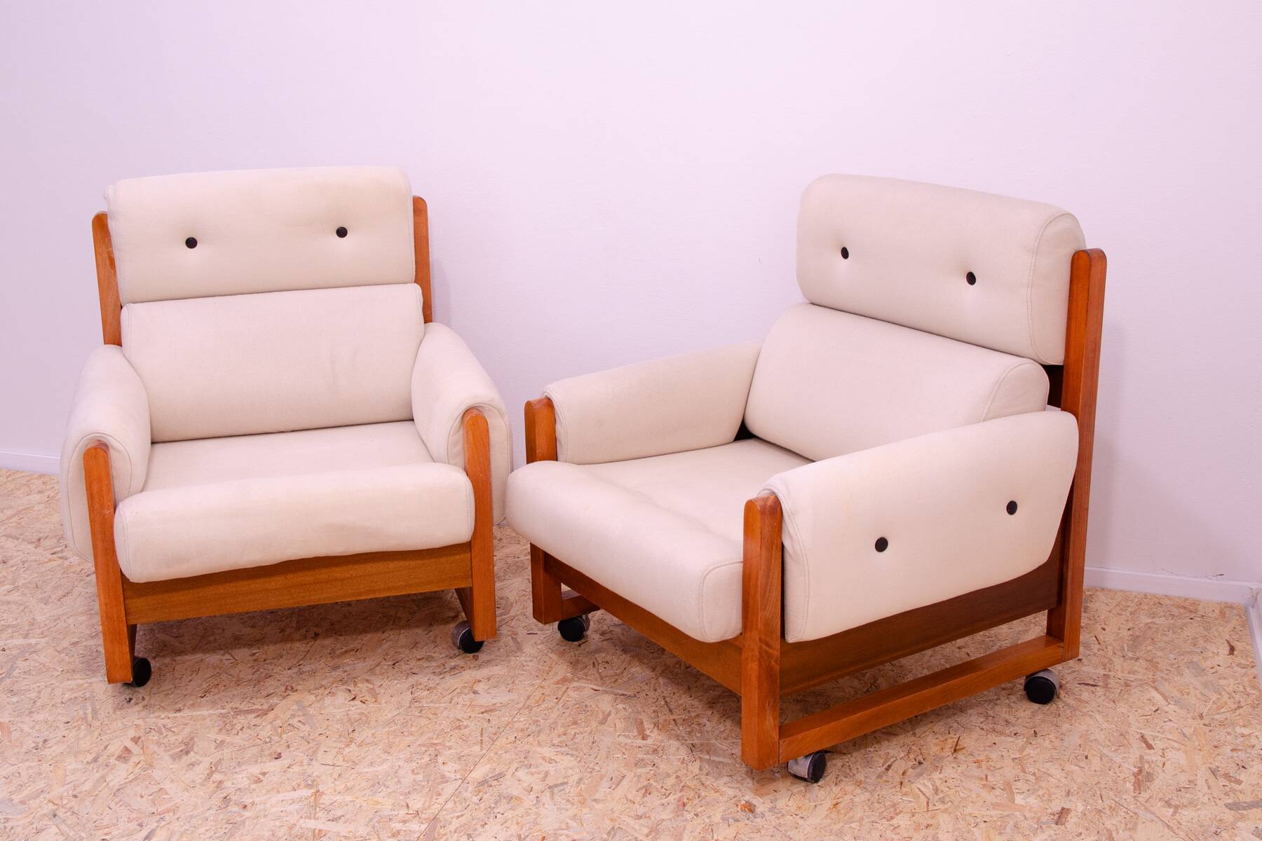 Fauteuils vintage de style scandinave, 1970'