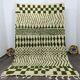 Handmade pure wool rug, green and white, size 140 x 260 cm