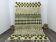 Handmade pure wool rug, green and white, size 140 x 260 cm