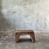 Low stool in old Asian monoxyl teak