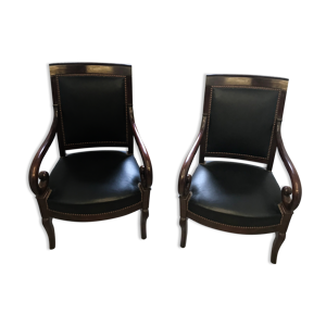 Paire de fauteuils époque