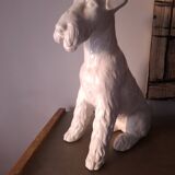 Fox Terrier Cracked Ceramic Dog