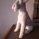 Fox Terrier Cracked Ceramic Dog