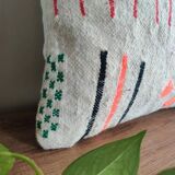 White Moroccan bohemian cushion