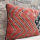 Vintage Berber wool cushion cover: Moroccan Kilim cushion