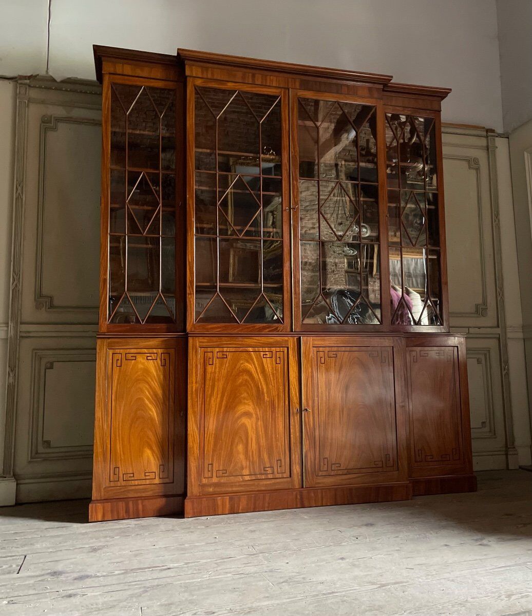 English mahogany bookcase circa 1900