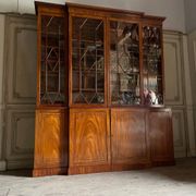 Bibliothèque anglaise en acajou vers 1900