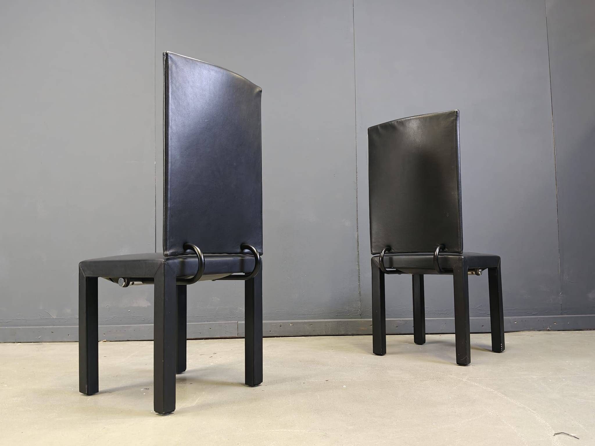Arcalla high back dining chairs by Paolo Piva for B& B Italia set of 6