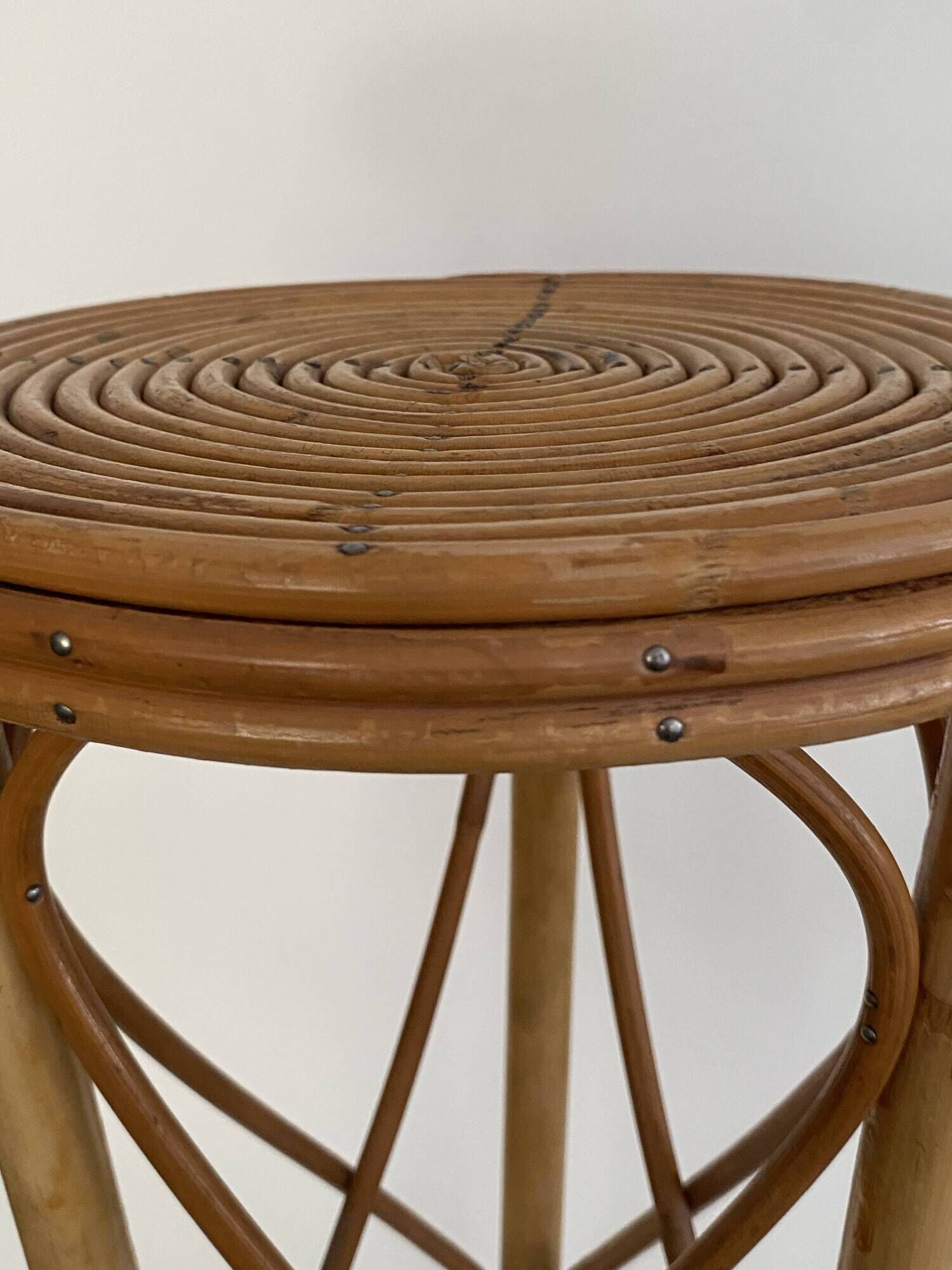 Rattan side table, 1960s