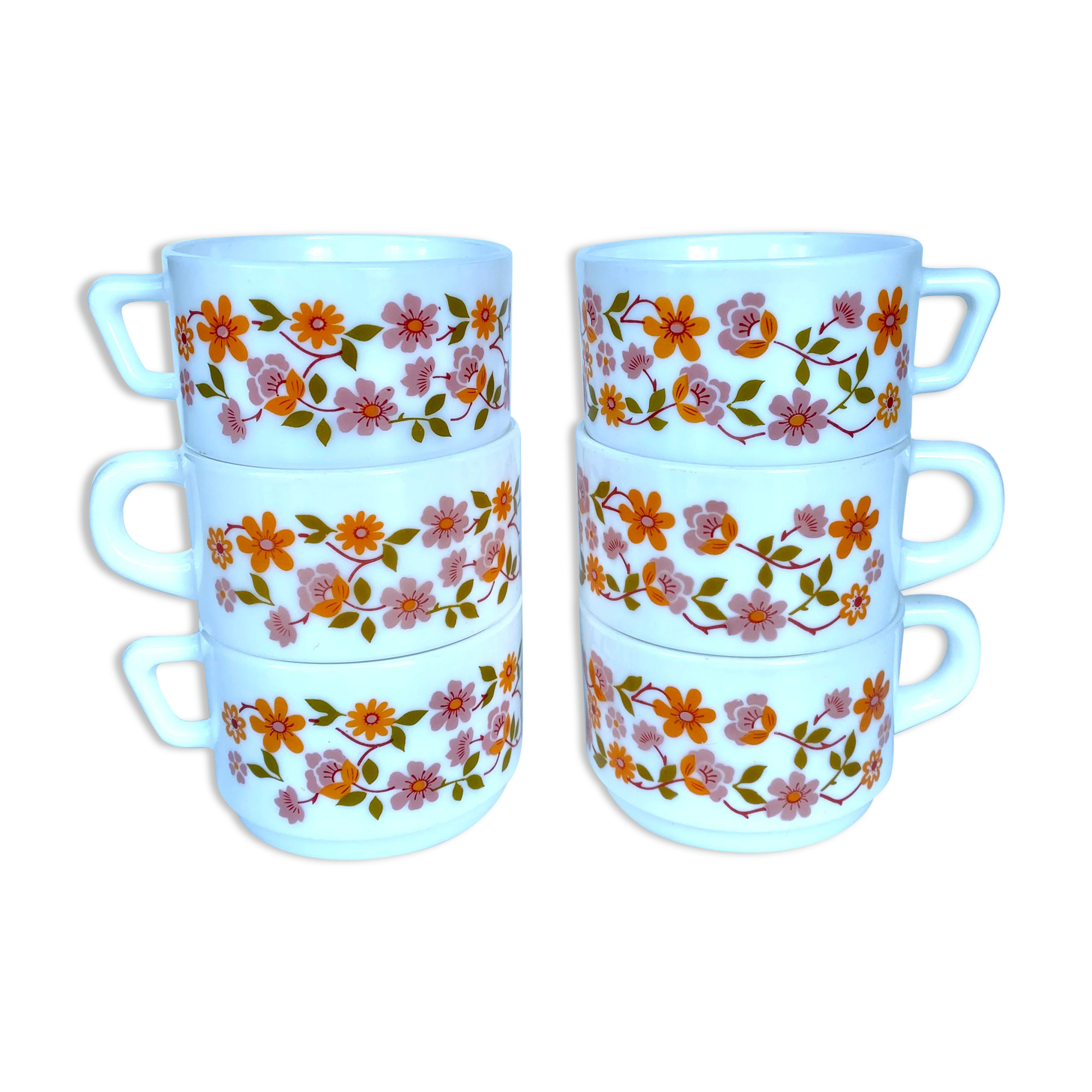 Vintage scania arcopal coffee cups