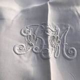 Old monogrammed sheet B M