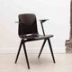 Galvanitas S22 ebony and black chair with armrests