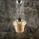 Mid-century crackle glass lantern with checkered pattern, France