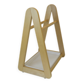 Vintage umbrella stand Scandinavian style mid-century modern wooden holder